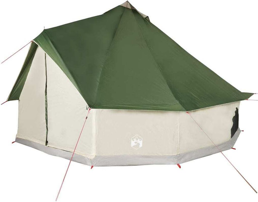 vidaXL Tipi-Familienzelt 12 Personen Grün Wasserdicht Produktbild 3