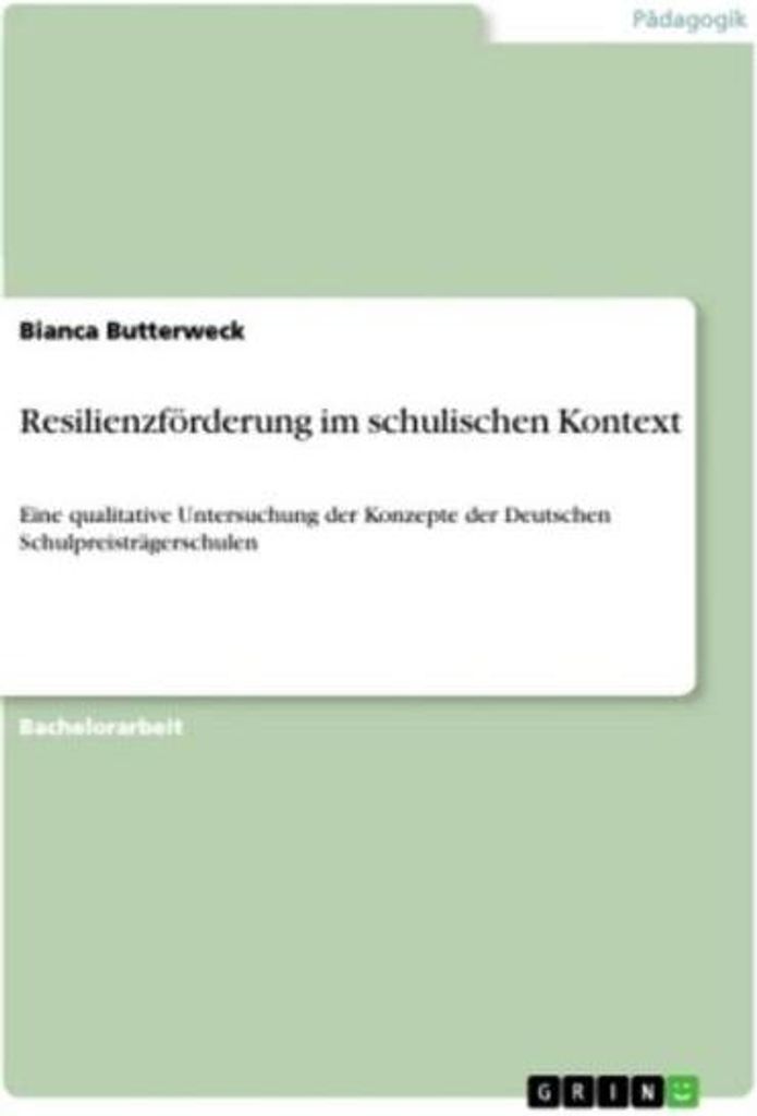 Resilienzförderung im schulischen Kontext