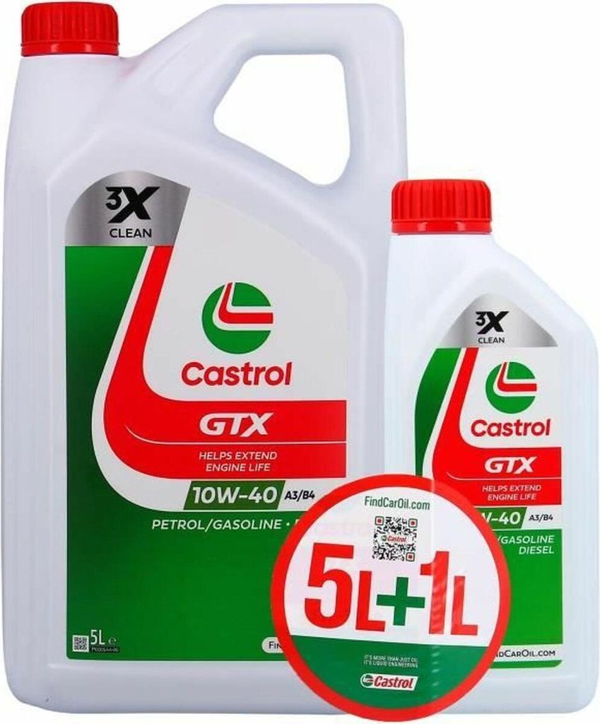 Auto-Motoröl Castrol GTX 10W 40 6 L Produktbild 