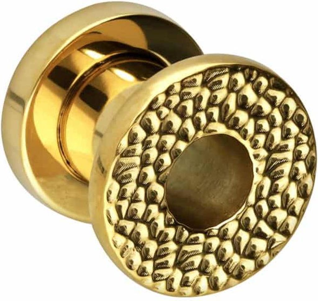 Chirurgenstahl Tunnel STRUKTUR Gold Außendurchmesser: 6mm
