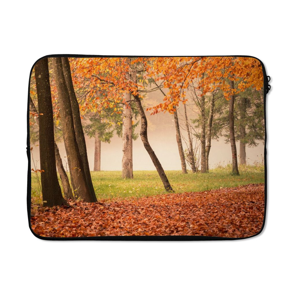 MuchoWow® Laptop Hülle 15 Zoll Blätter - Herbst - Wald Produktbild 
