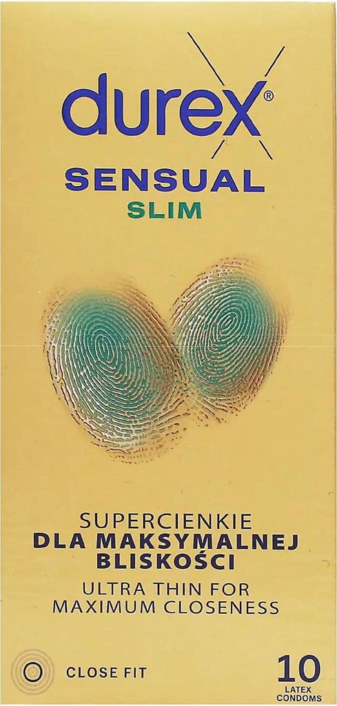 Durex Sensual Slim prezerwatywa 10 ks Zdjęcie produktu 
