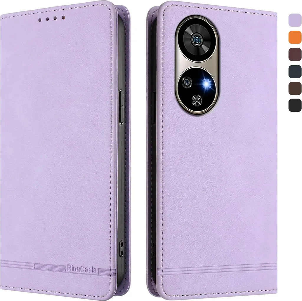 Custodia Ulefone Note 17 Pro in Ecopelle Viola con Slot Carte e Stand