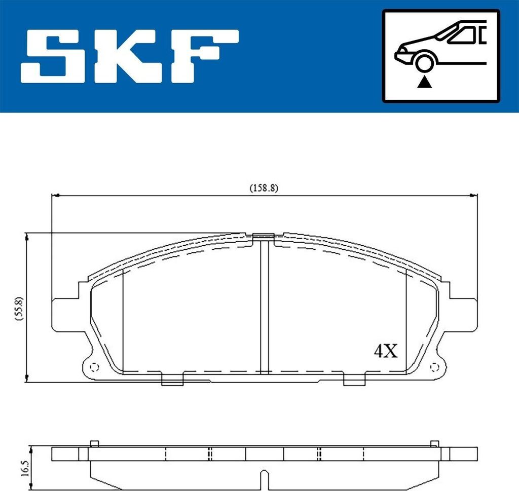 SKF Bremsbeläge Satz Vorne Bremsklötze für NISSAN X-TRAIL (T30) VKBP 80296