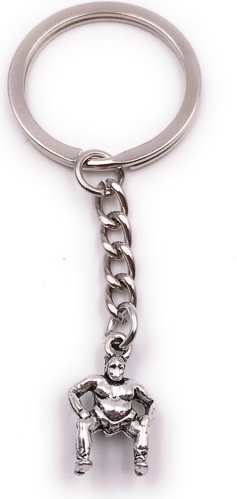 Onwomania Schlüsselanhänger Sumoringer Ringkampf Kämpfer Japan silber Anhänger Keychain