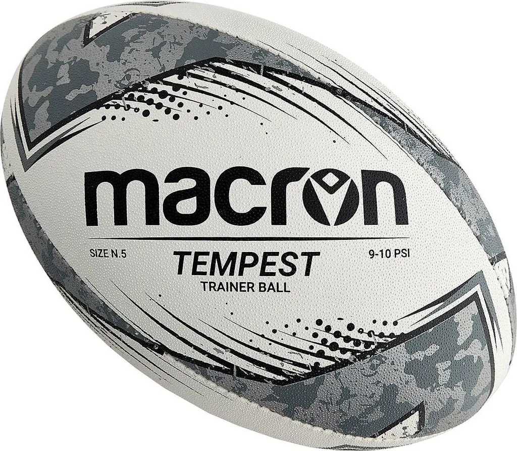 Ballon de rugby junior Macron Tempest noir taille 3 pour club école