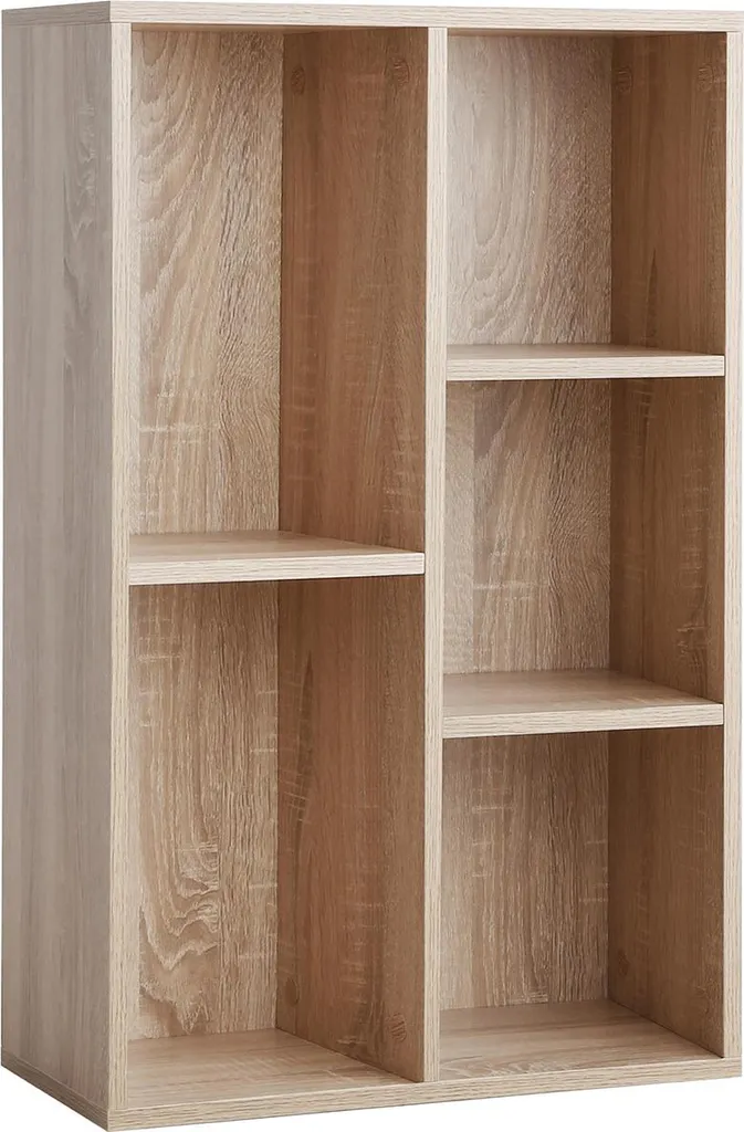 Étagère de rangement bois à 5 niveaux pour salon et bureau - 160cm