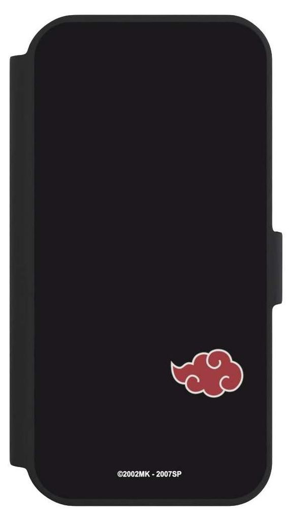 NIVOCASE Klapphülle für Apple iPhone 15 Handyhülle aus Kunst Leder NIVOflip schwarz Naruto Shippuden Offizielles Lizenzprodukt Akatsuki