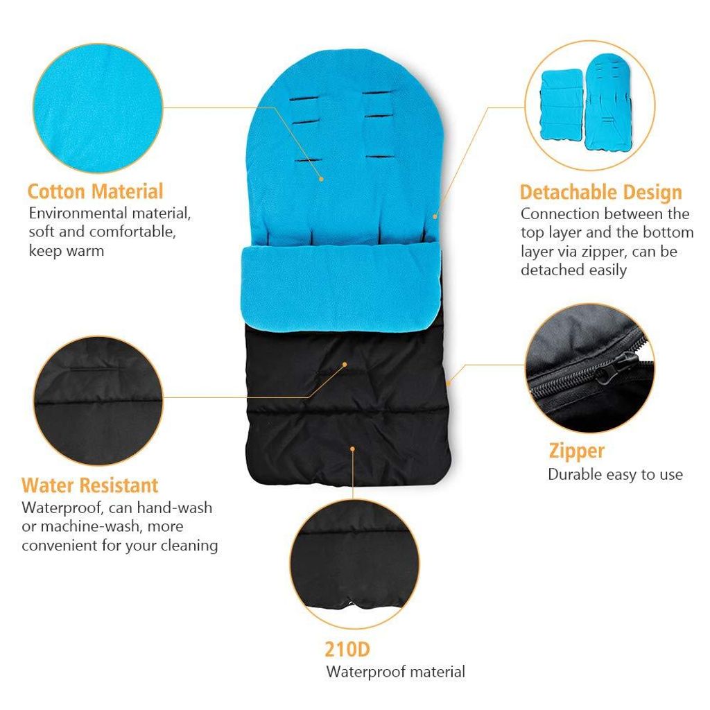 Universal Winterfußsack Fußsack Winter Fußwärmer 90*40cm Produktbild 4