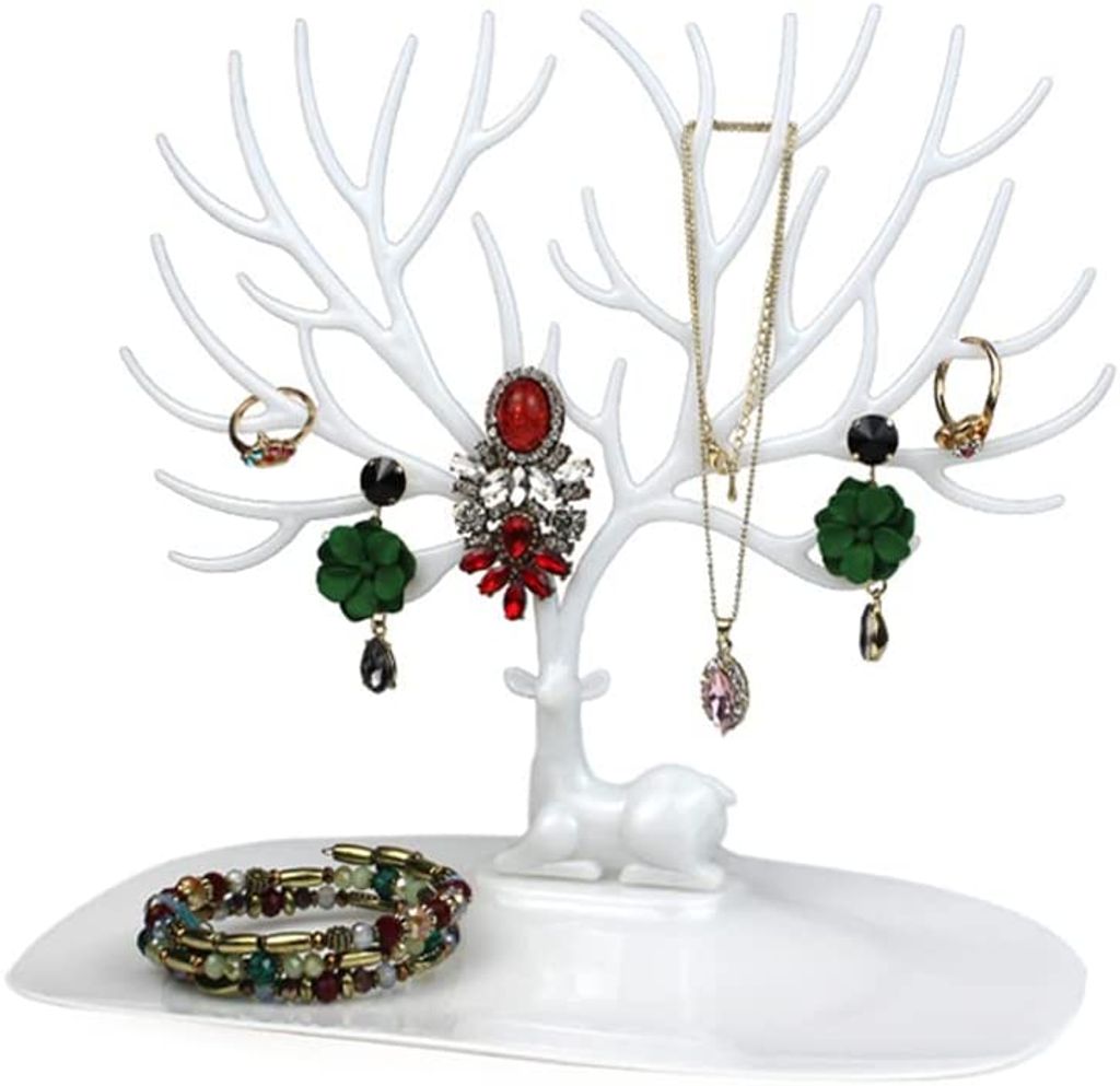 Schmuckständer 4-stufig Rosa - Ringe Halsketten Ohrringe Organizer