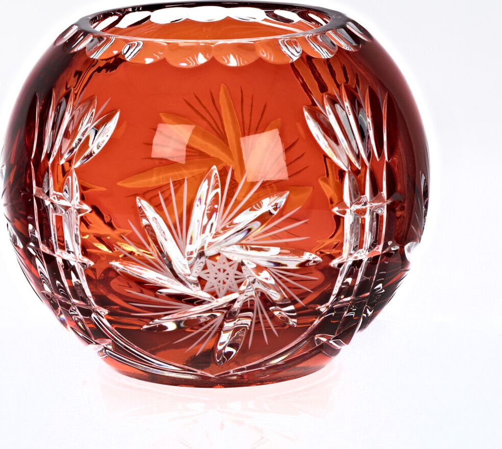 Kugelvase Schleuderstern 16cm, orange