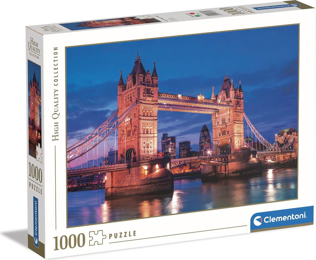 Puzzle 1000 vysoce kvalitních Tower Bridge v noci 39674 Obrázek produktu 