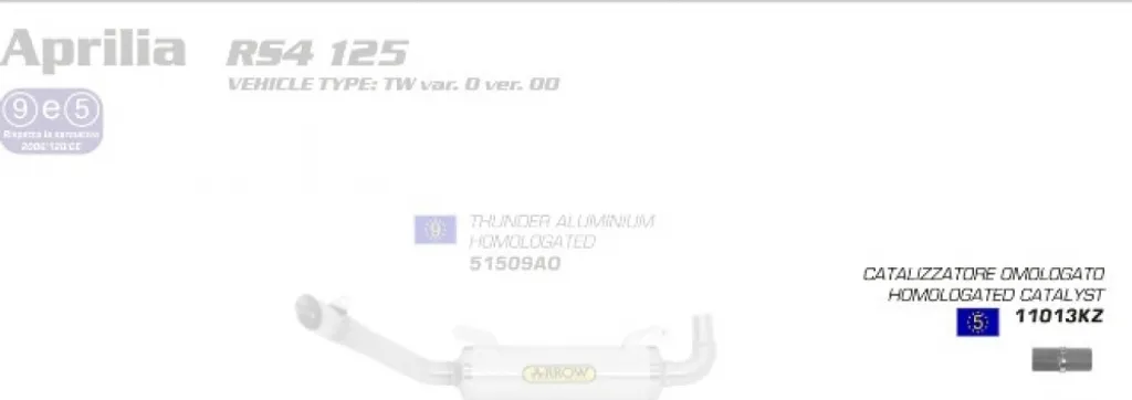 Kit Catalytique ARROW pour Aprilia RS 660 et Tuono homologué EURO 5