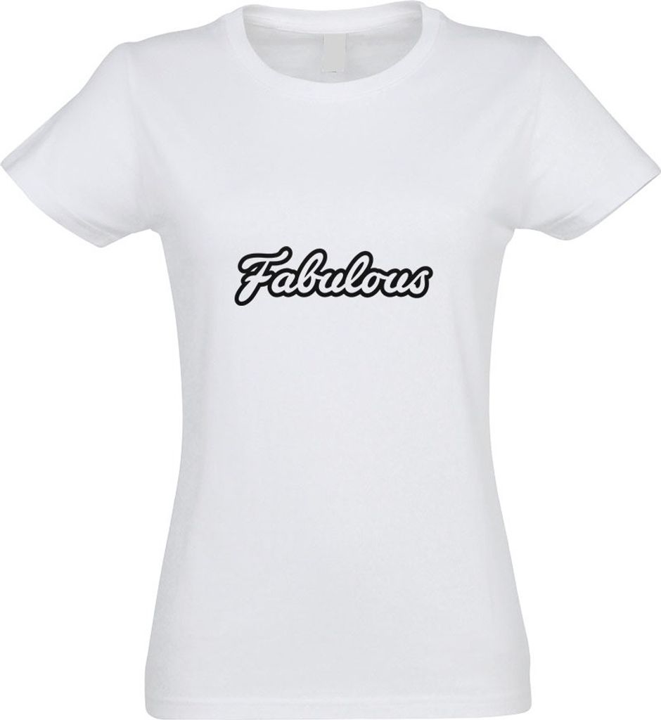 Kiwistar - T-Shirt tailliert - Damen - Weiss - Fabulous fabelhaft fabled - mit Motiv Bedruckt - Funshirt Design - Sport - Freizeit - Damen - S