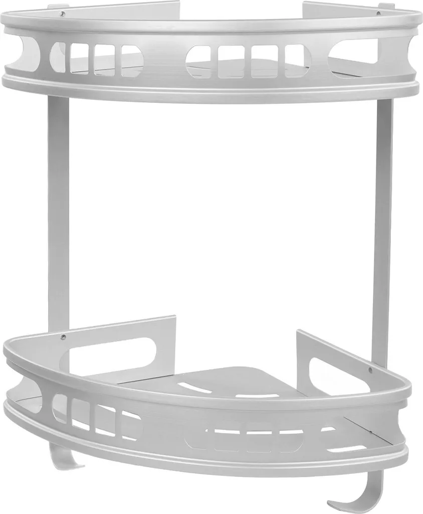 Étagère de Douche d'Angle Aluminium Multifonctionnelle Design Compact 2x - 5