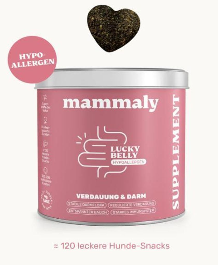 mammaly Lucky Belly Hundesnacks – 9-in-1 Probiotika Drops Produktbild 