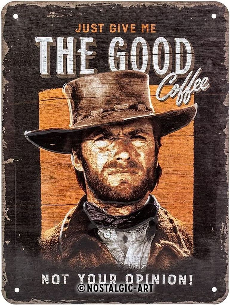 Nostalgic-Art - Blechschild 15x20 cm - Celebrities - The Good Coffee