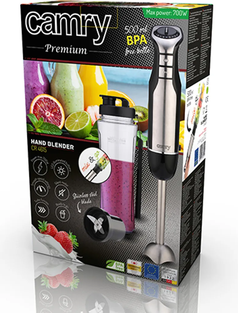 Set Mixeur Girafe et Smoothie Maker Camry 700W Pied Inox Amovible