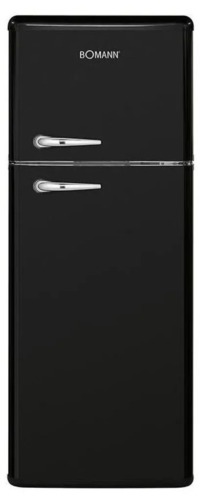 Réfrigérateur Rétro 208L Noir Idéal pour Petite Cuisine et Studio