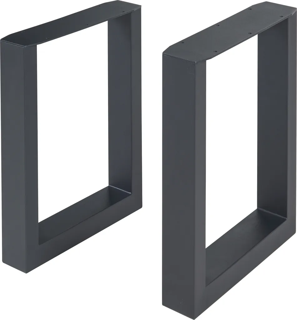 Set 2 Telai Makers Nero 43x30 cm | Gambe Tavolino Acciaio Design Industriale