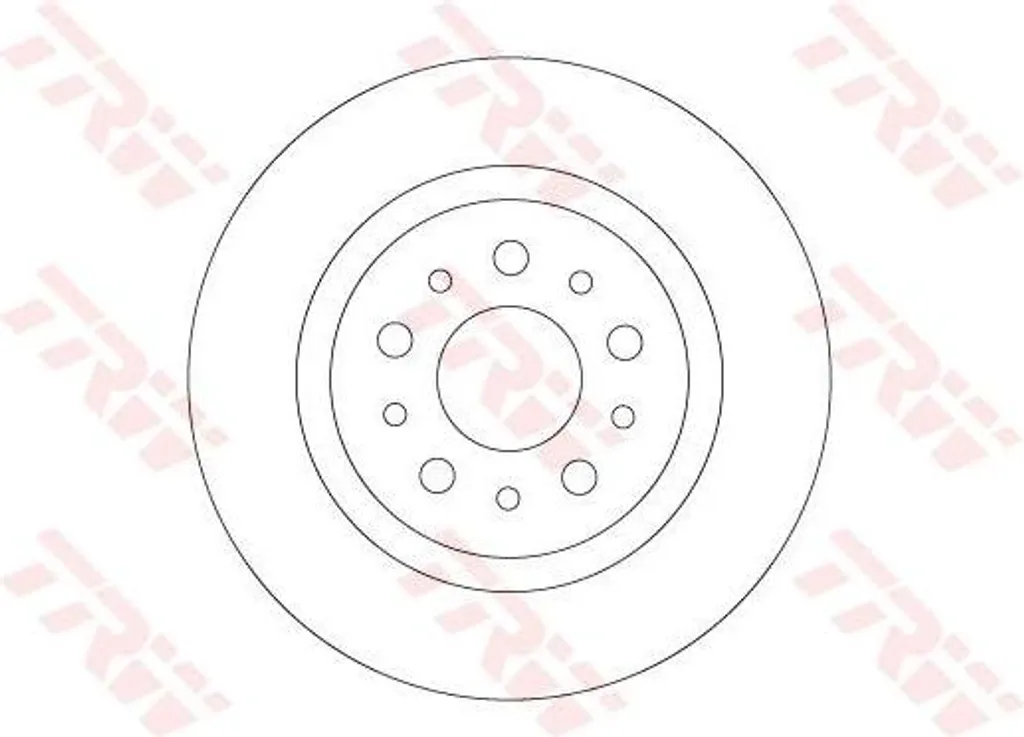 Disque de frein TRW DF6714 pour 500L et Tipo - Qualité OE 52067391