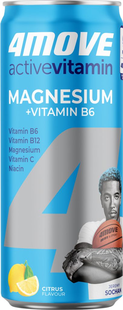 4MOVE Active Vitamin Magnez + B6 smak cytrusów 330 ml Zdjęcie produktu 