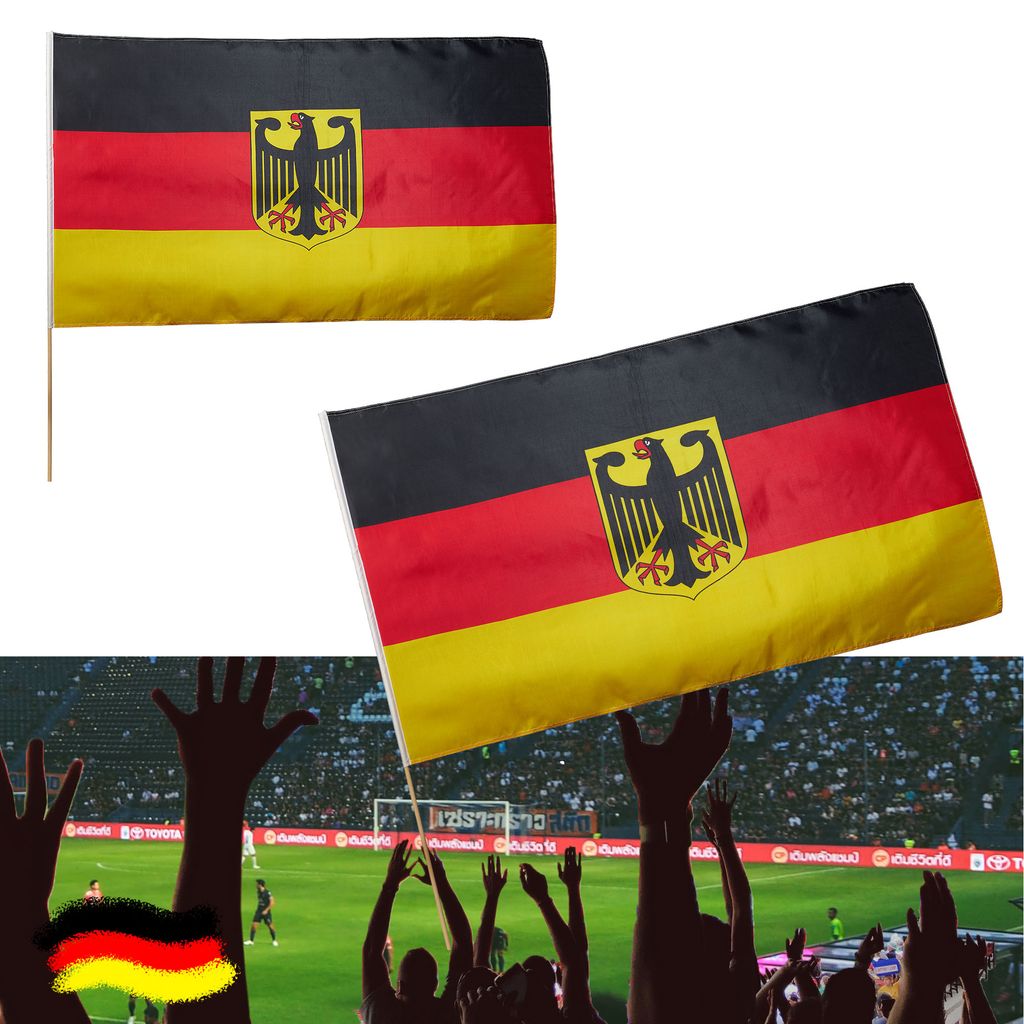 Deutschland Auto Flagge - Fan Utensilien, Fanartikel, Autofahne,  Weltmeisterschaft