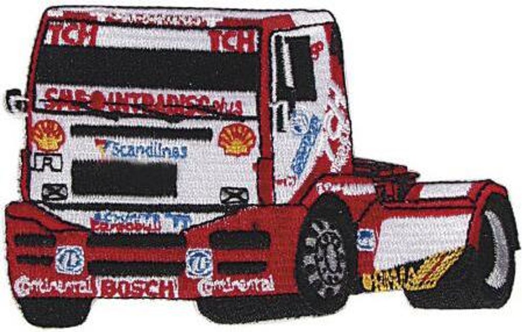 AUFNÄHER - Truck rot - 04818 - Gr. ca. 12 x 10 cm - Patches