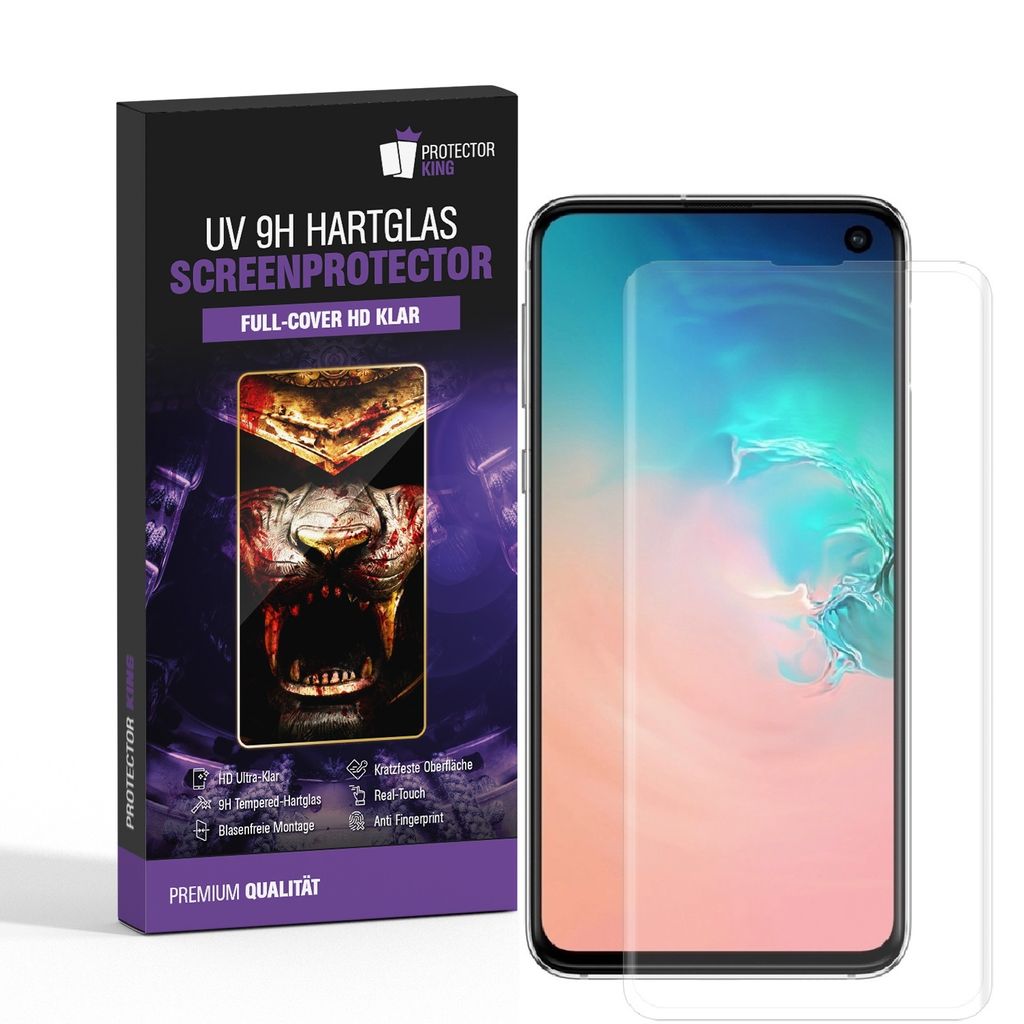 4x UV-Liquid 9H Panzerglas für Samsung Galaxy S10 3D KLAR echtes Tempered Panzerhartglas Schutzglas Displayschutz Panzerfolie Schutzfolie Screen P...