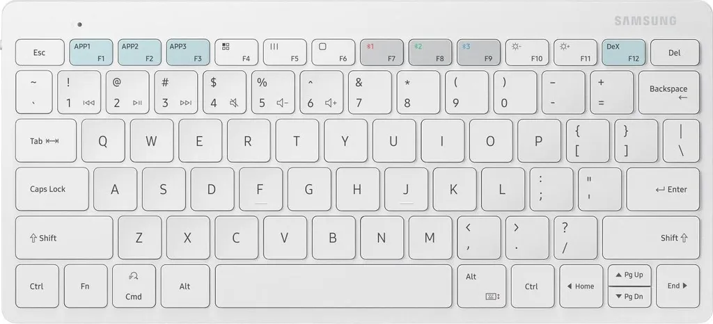 Clavier Nomade Samsung EJ-B3400 pour Tablette et Smartphone Blanc Pur