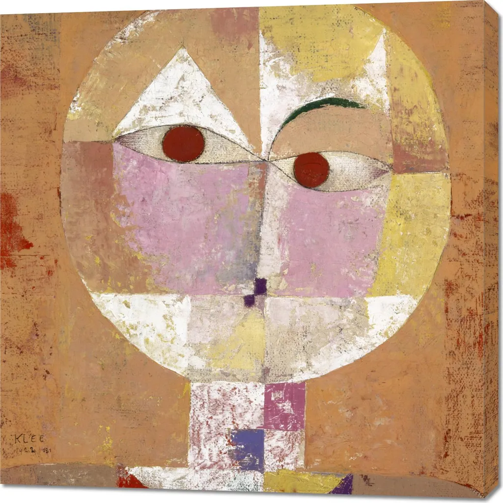 Tableau 90x90 cm Senecio Paul Klee - Reproduction d'Art Vintage Salon