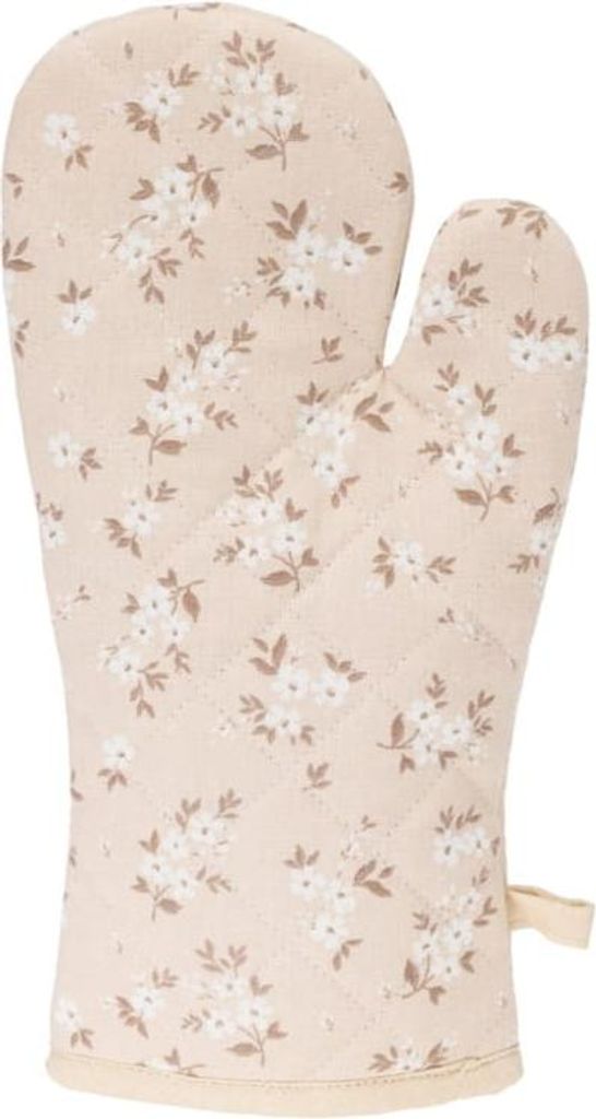 Ofenhandschuh aus Baumwolle 32x18,5 cm mit Blumen Produktbild 