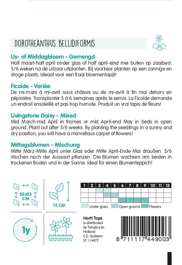 Mittagsblume Mischung | Blumensamen von Hortitops