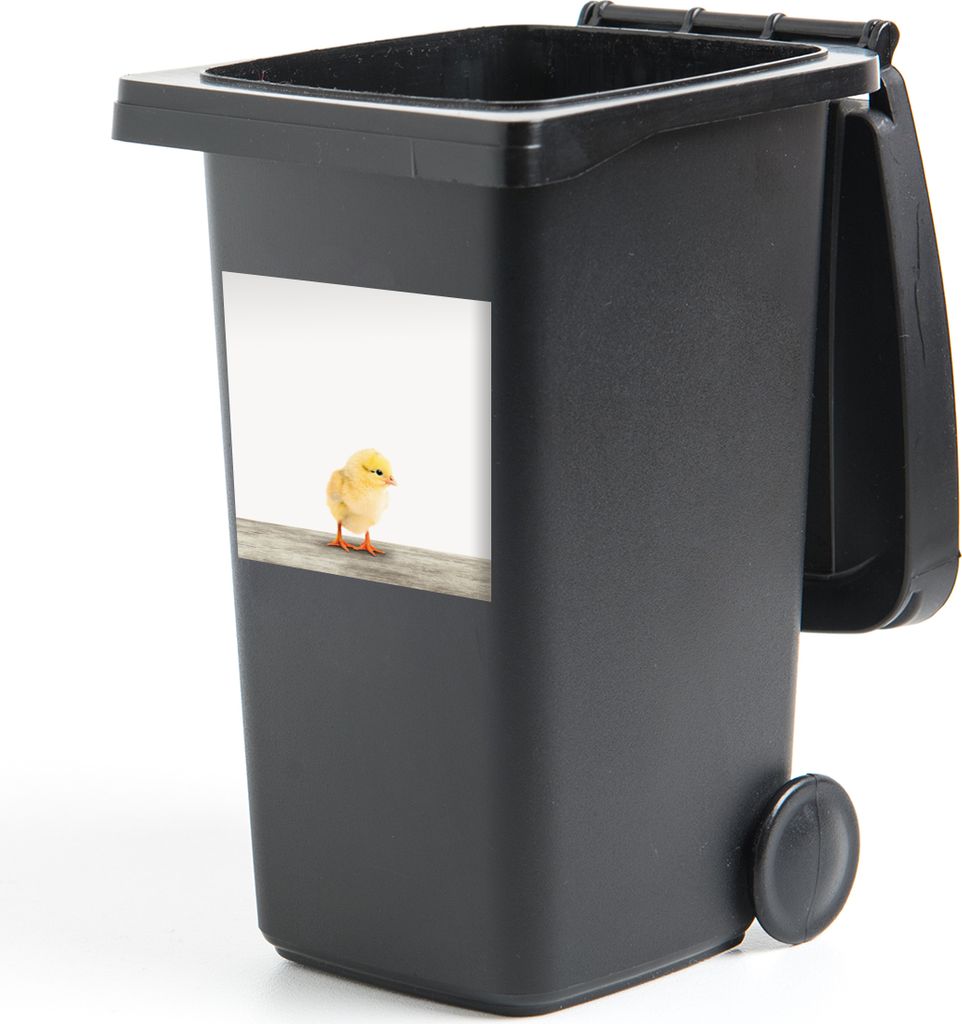 MuchoWow Mülltonnenaufkleber Tiere - Huhn - Gelb 40x40 cm - Abfall-Aufkleber - Container - für Abfallcontainer