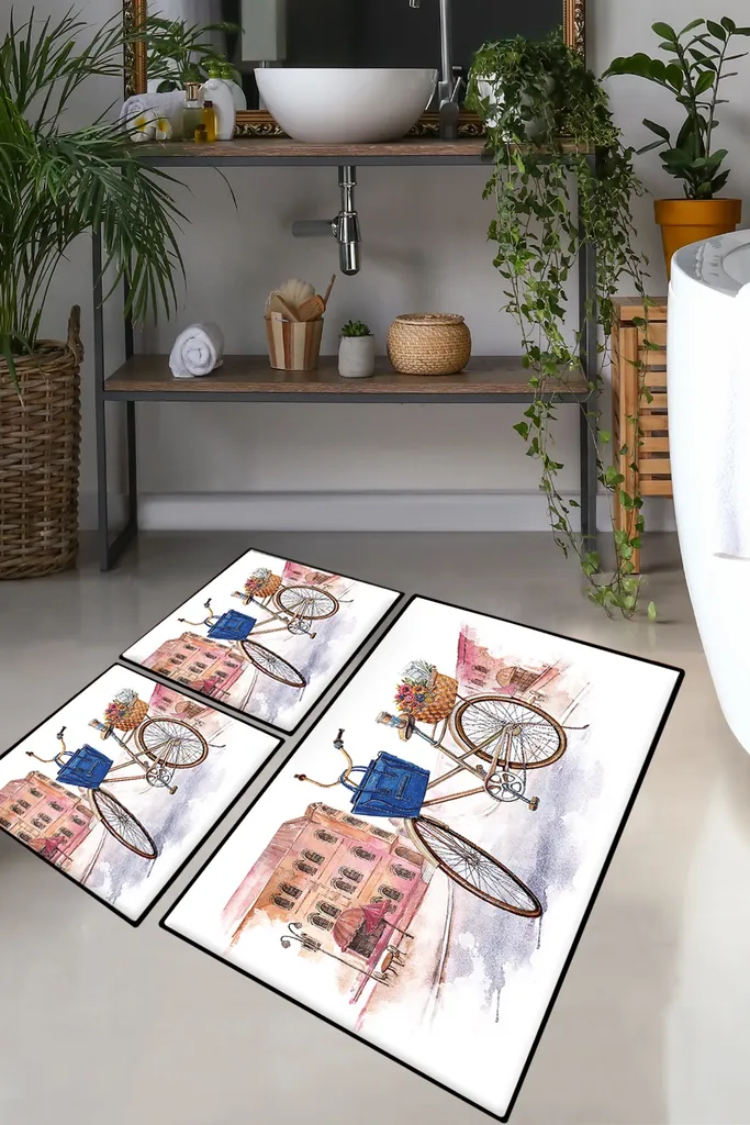 Parure Bagno 3 Pezzi Mijolnir Dance Street | Lavabile e Antiscivolo