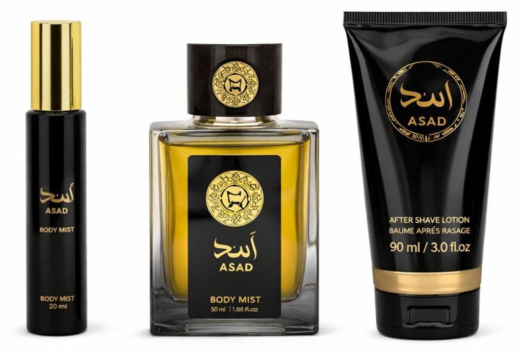 Mystical - Asad Geschenkset – Duftspray 20 ml + 50 ml + Aftershave-Lotion