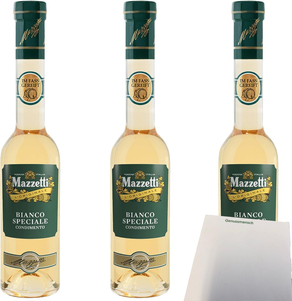 Mazzetti Condimento Bianco Speciale 3er Pack (3x250ml Flasche) + usy Block
