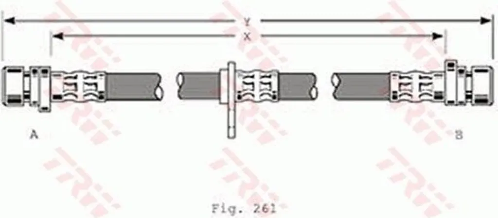 Flexible de frein TRW PHA367 pour Accord V - Référence OE 46430SN7003