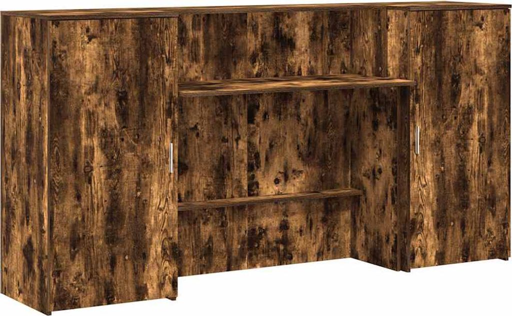 Empfangstheke Räuchereiche 200x50x103,5 cm Holzwerkstoff