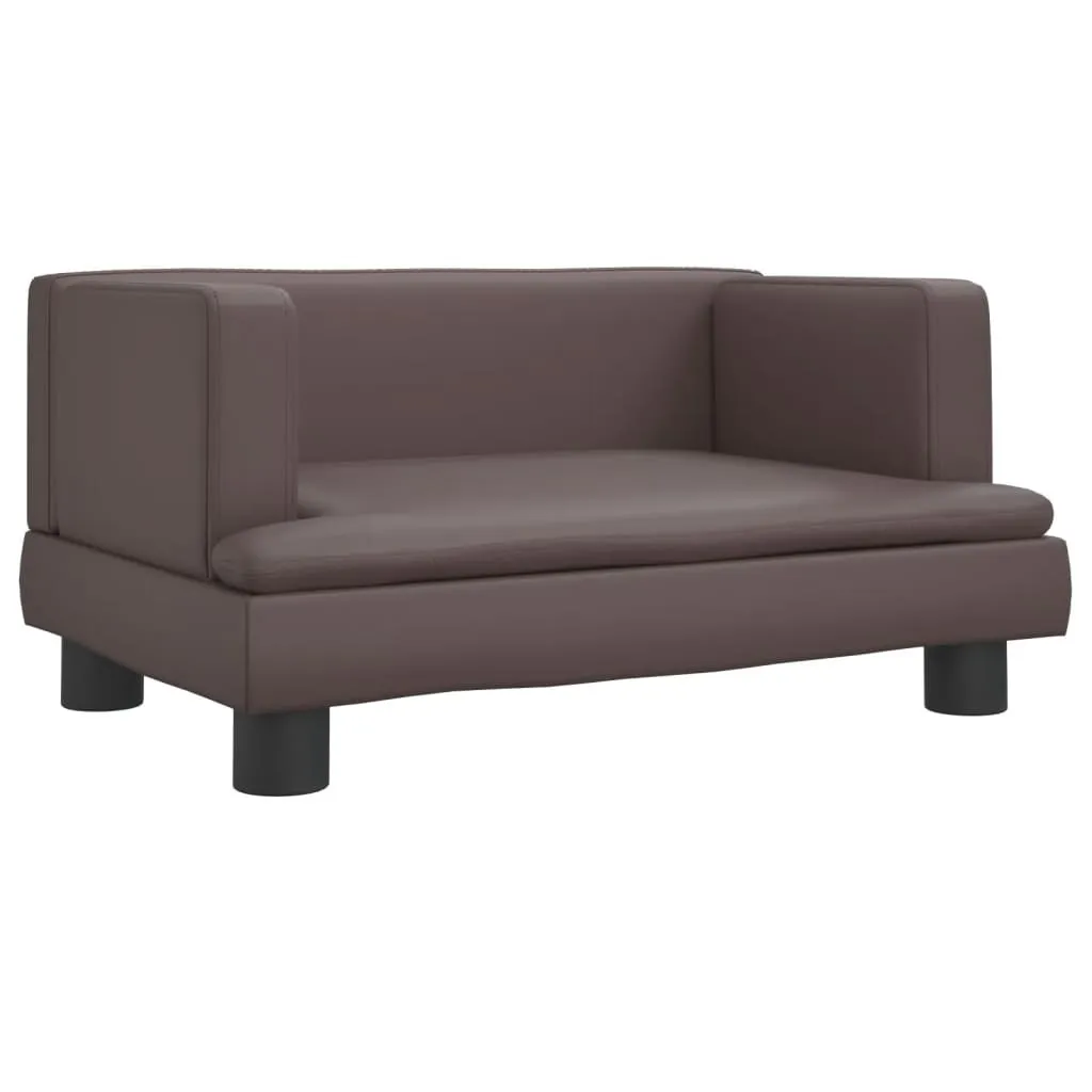 Divano per Cani vidaXL Marrone 60x40x30 cm Ecopelle - Design Arredo