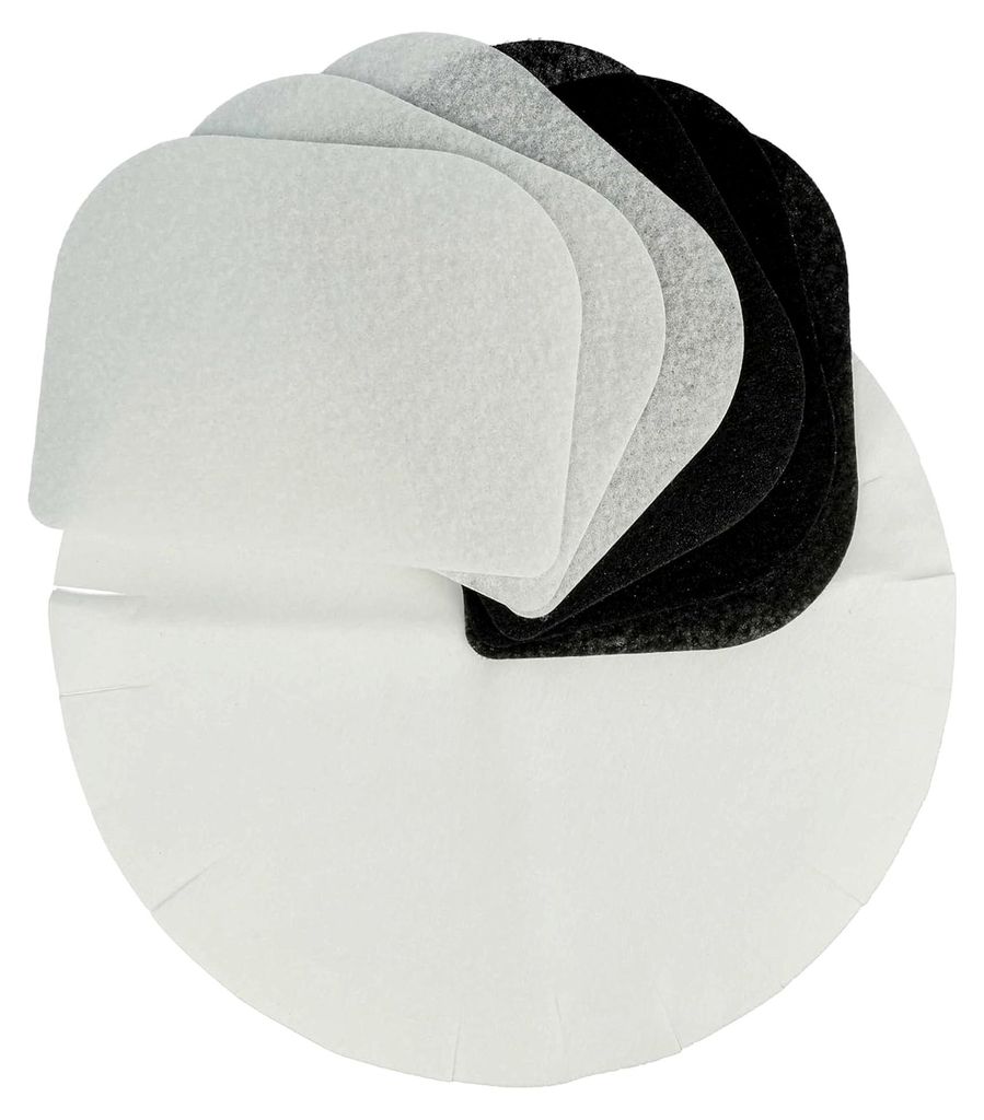12-teiliges Filter-Set für De Longhi Fritteuse: 3 Kohle-Filter, 6 Papierfilter, 3 Fettdunstfilter