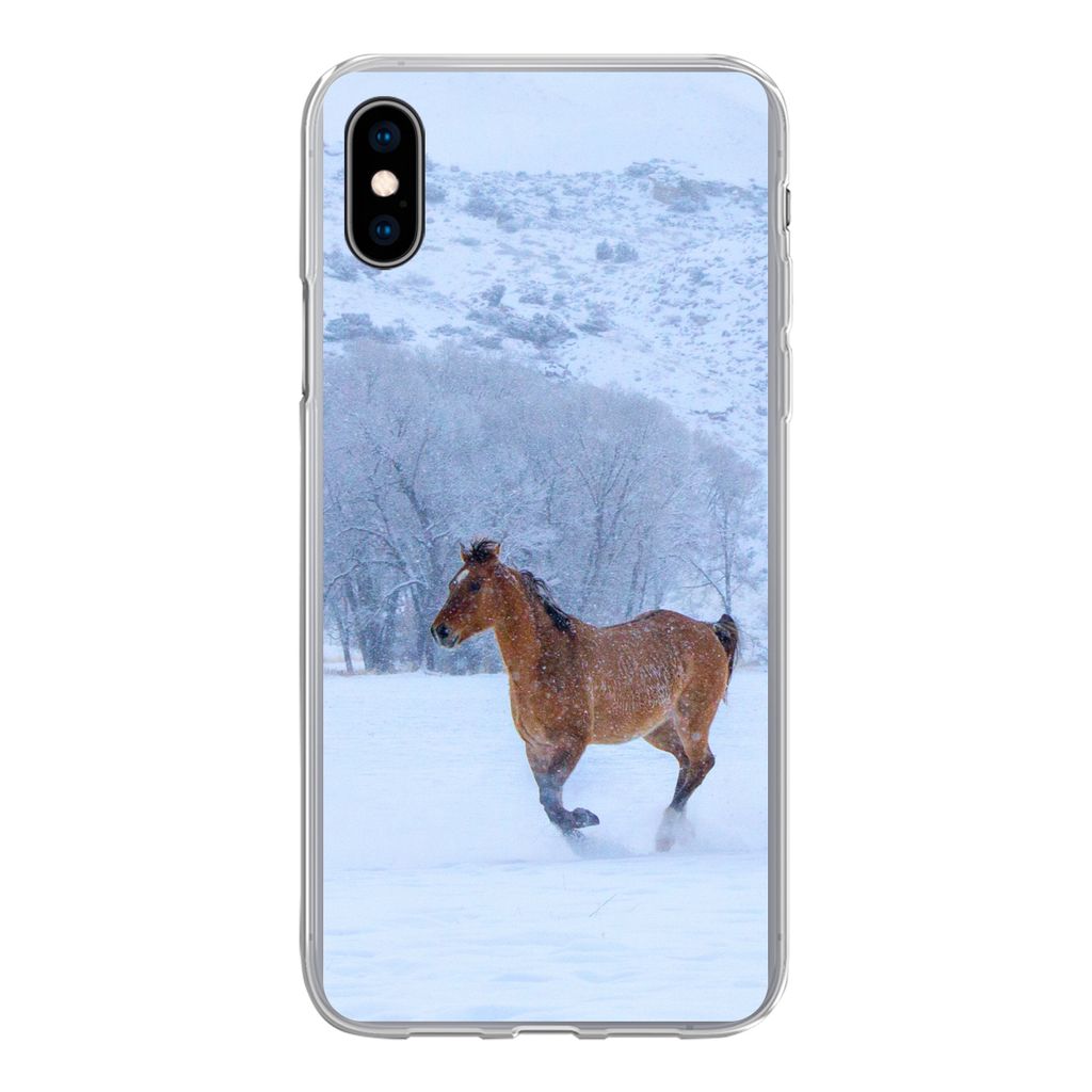 MuchoWow® Handyhülle Schutzhülle Hülle für iPhone Xs Pferde Produktbild 