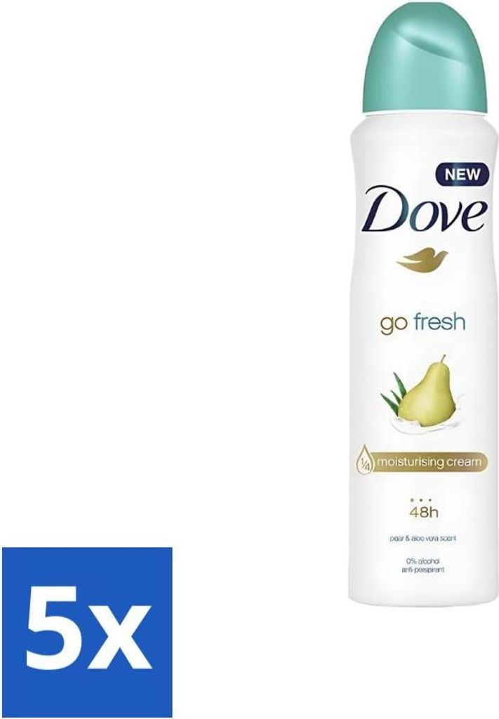Dove - Deodorant - Spray Go Fresh Pear & Aloe - Frischer und pflegender Duft - 250 ml - Vorteilspack - 5 Stücke