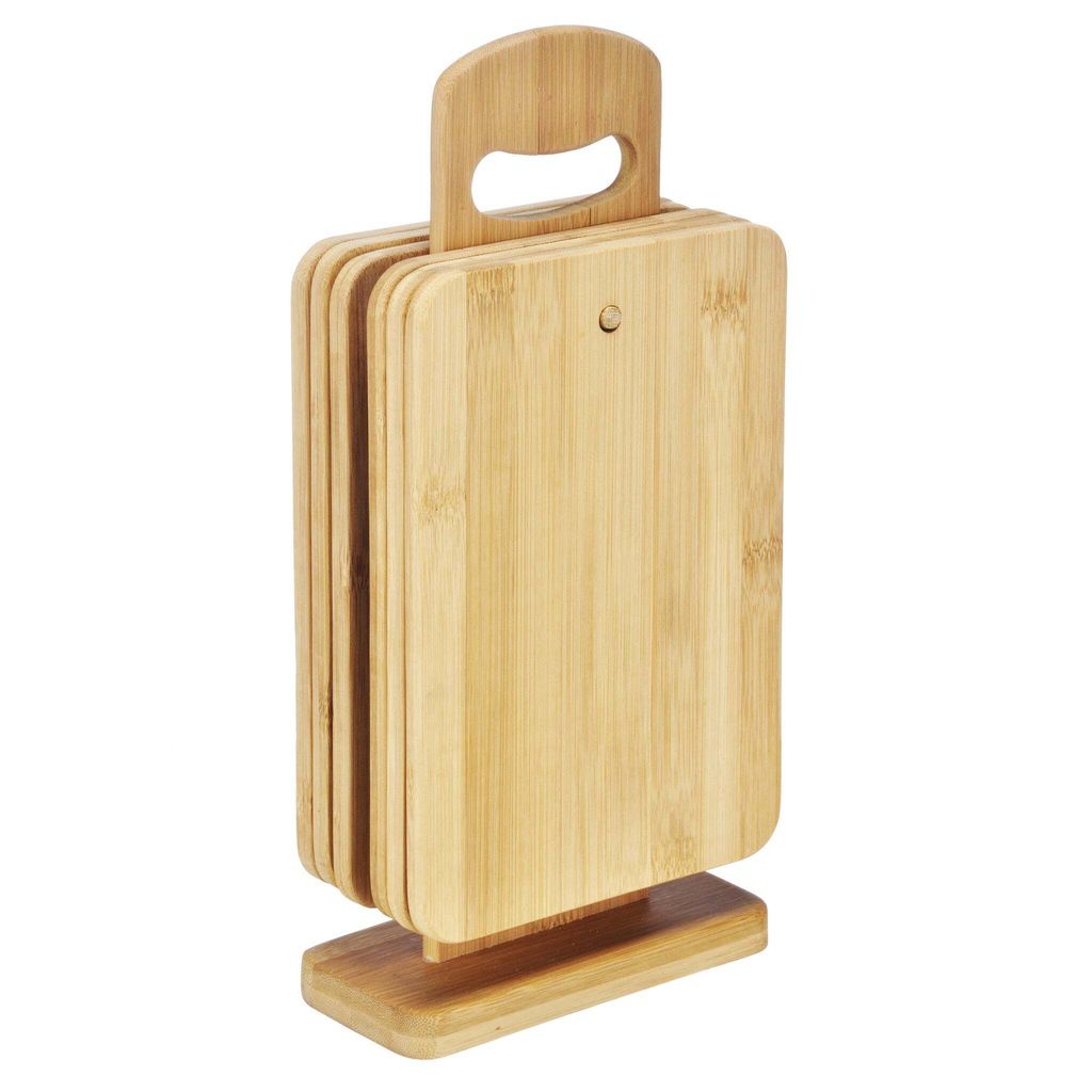 6 Holzbrettchen mit Ständer Brettchen: ca. 22×15×0,8 cm