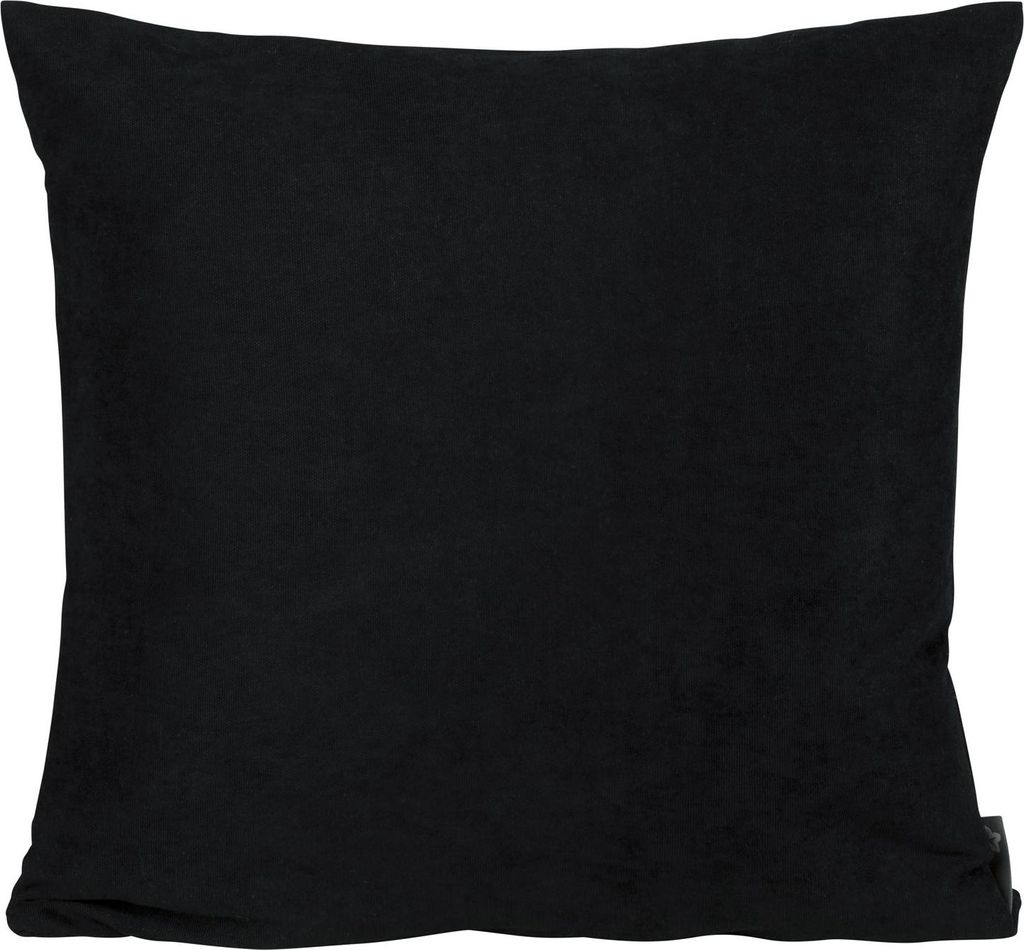 Pichler Velour uni Kissenhülle 2er Set 40 x 40 cm VENICE Rechteck noir
