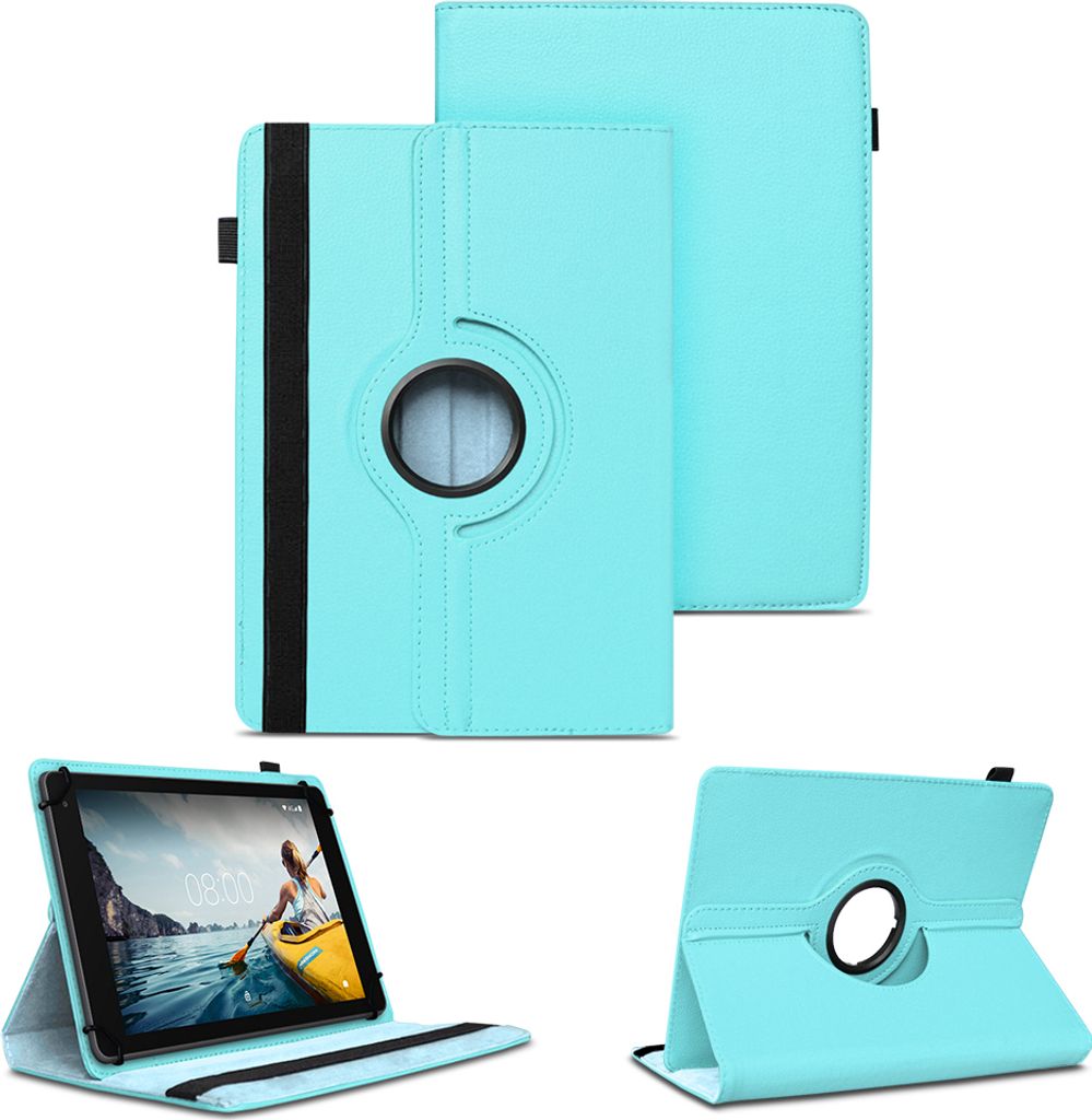 Tablet Hülle für Medion Lifetab P10752 Schutzhülle Cover Schutz Case 360 DrehbarFarben:Türkis