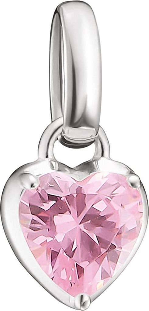 Thomas Sabo CC1329-051-9 Charm-Anhänger Herz Rosa Connect Silber 1
