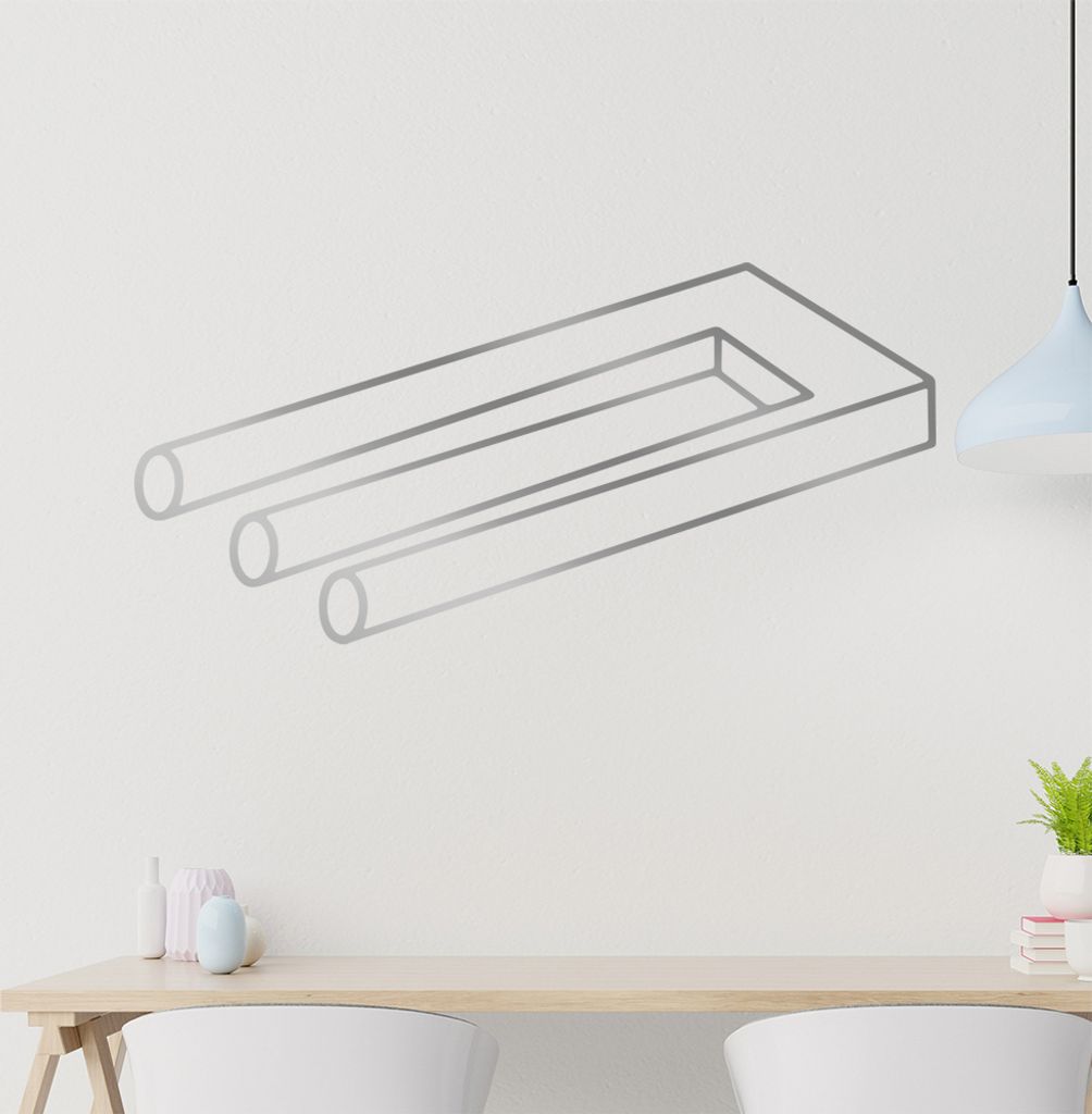 KIWISTAR Optische Täuschung Illusion - Säulen Wandtattoo in 6 Größen - Wandaufkleber Wall Sticker - Dekoration, Küche, Wohnzimmer, Schlafzimme...