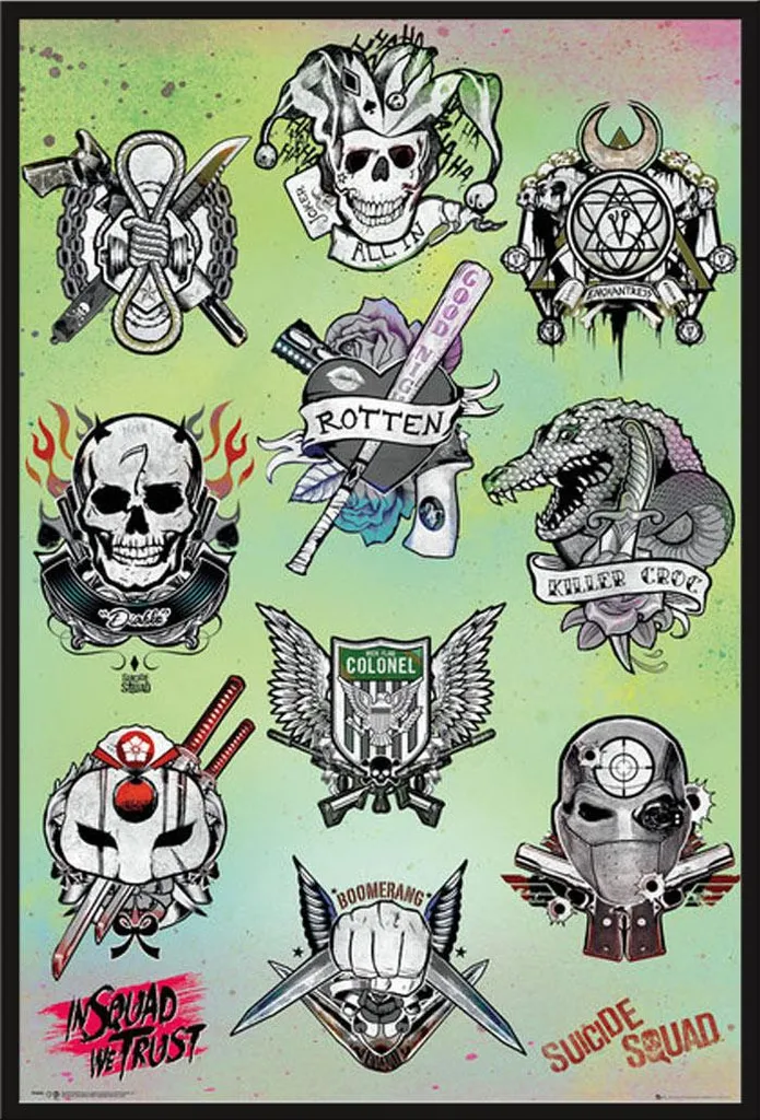 Affiche Suicide Squad avec Cadre Interchangeable Shinsuke® Anti-Reflets