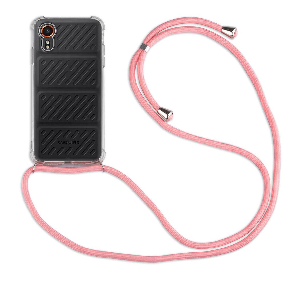 Handykette für Samsung Galaxy Xcover 7 Handyhülle mit Band Case Hülle mit Kordel Rosa